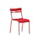 Flash Furniture Red All-Weather Armless Steel Dining Chair XU-CH-10318-RED-GG - alternate 3